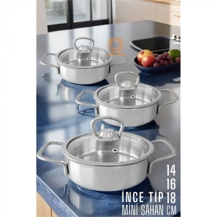 BFS Sahan Tencere Mini Midi Maxi 3 lü SET