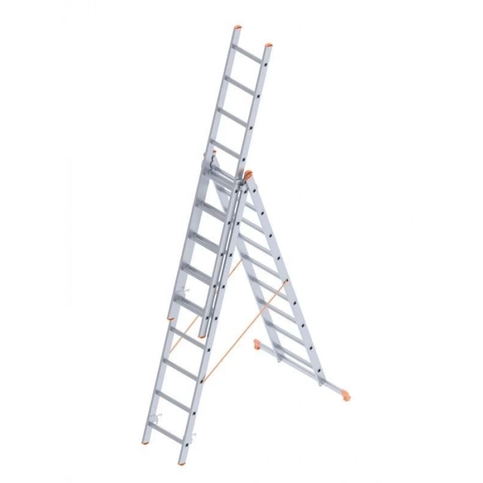 Mey İthalat® Saraylı 3x9 A Tipi Sürgülü Merdiven 7,41 Metre