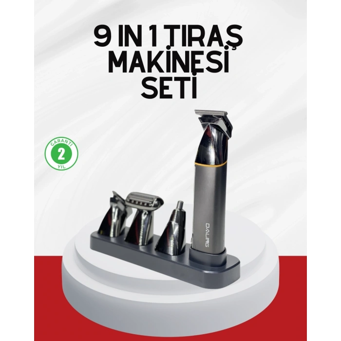 BFS Şarjlı 9’u 1 Arada Çok Amaçlı Erkek Bakım Seti Yıkanabilir Başlıklar