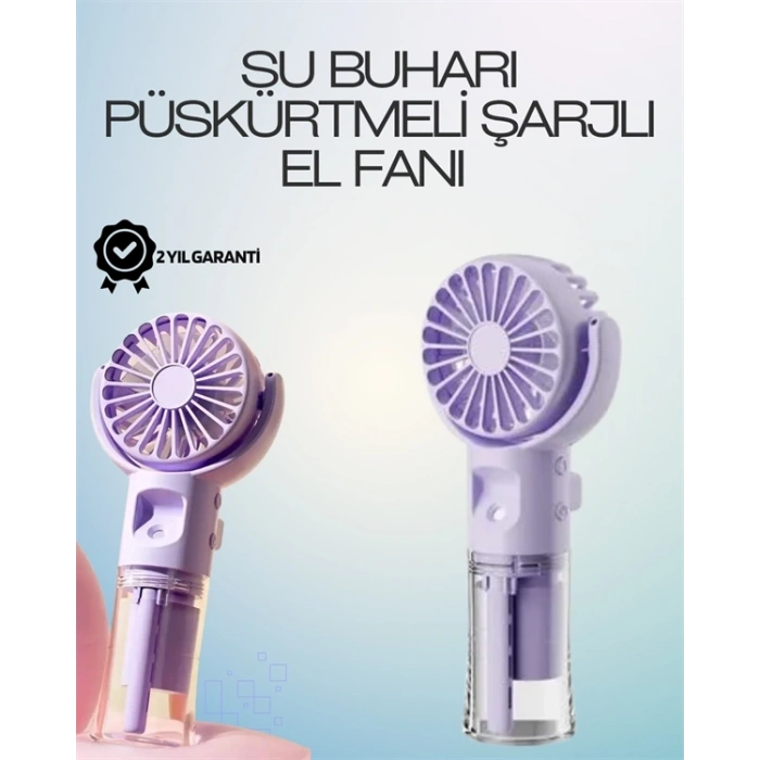 BFS Şarjlı Buğu Fanı – Nemlendirici Sis Fonksiyonlu, Tip-C Girişli, Taşınabilir Masa Fanı