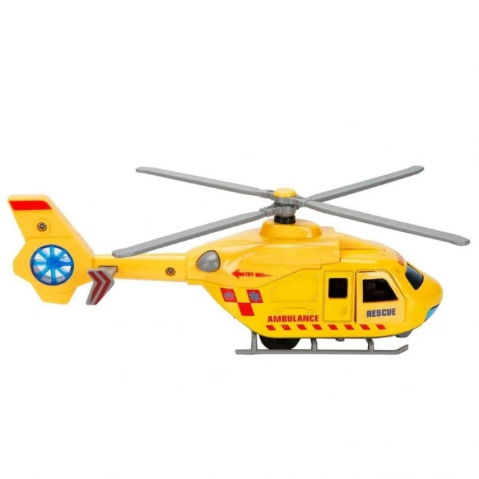 BFS Sesli ve Işıklı Çek Bırak Die Cast Helikopter