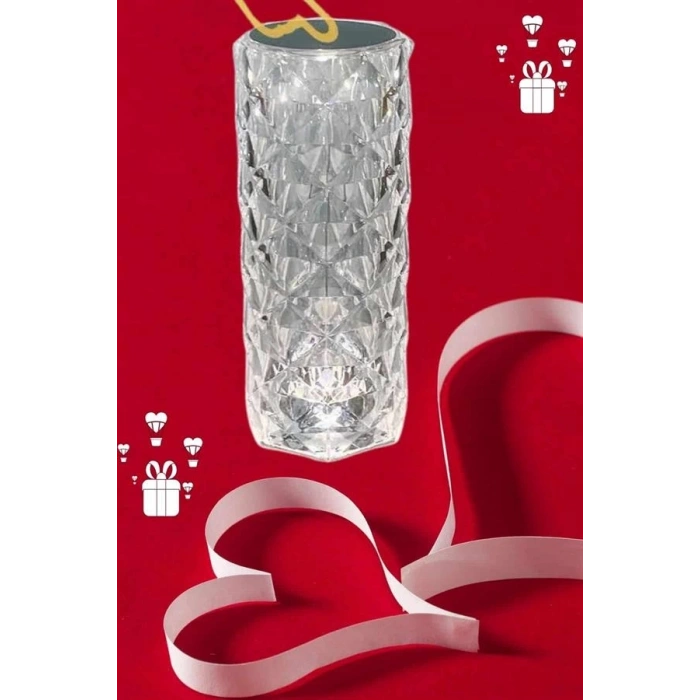 BFS Sevgililer Günü İçin Hediye Kristal Lamba Sevgiliye Hediye USB Şarjlı Gece Lambası