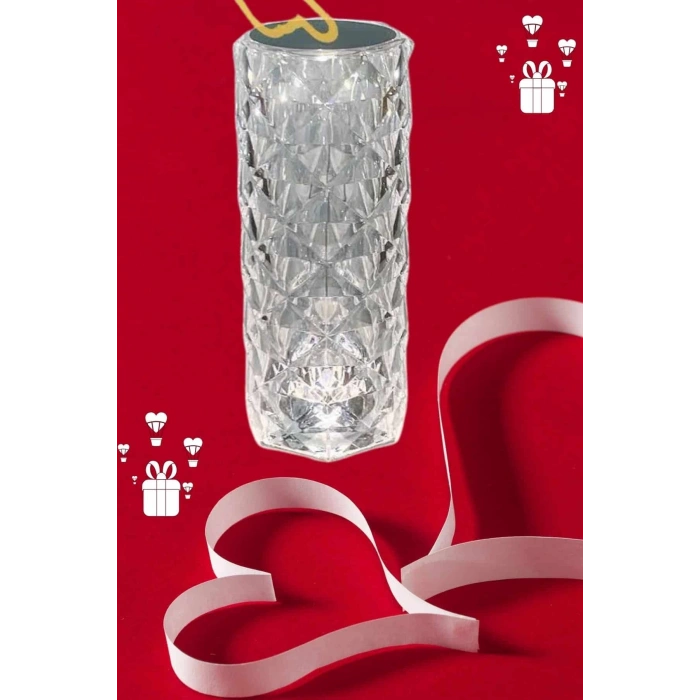 BFS Sevgililer Günü İçin Hediye Kristal Lamba Sevgiliye Hediye USB Şarjlı Gece Lambası