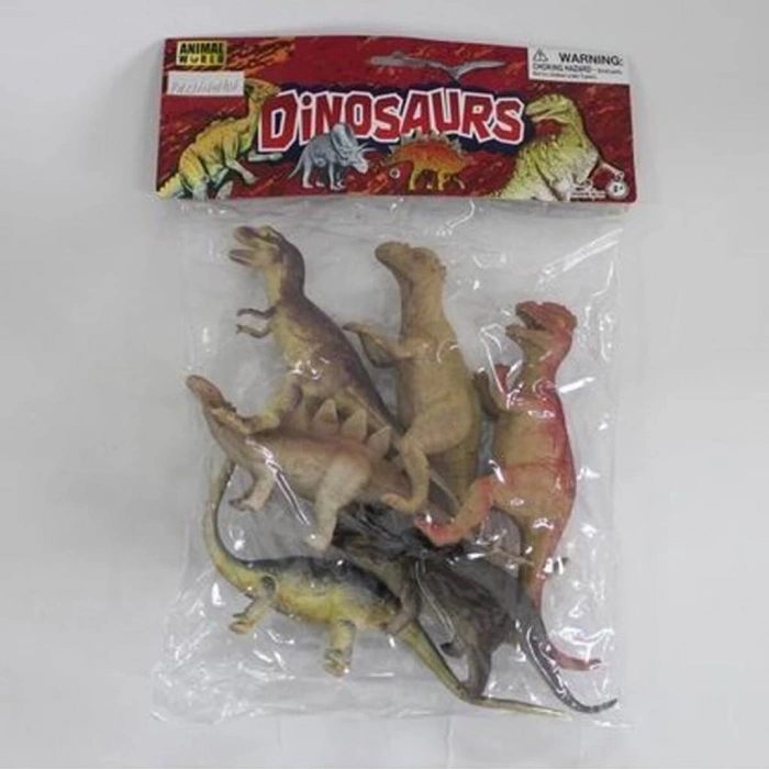 BFS  SH-9001-Vardem Poşetli 6Pcs 8 İnch  Çiftlik Hayvan ve Dinozor Set