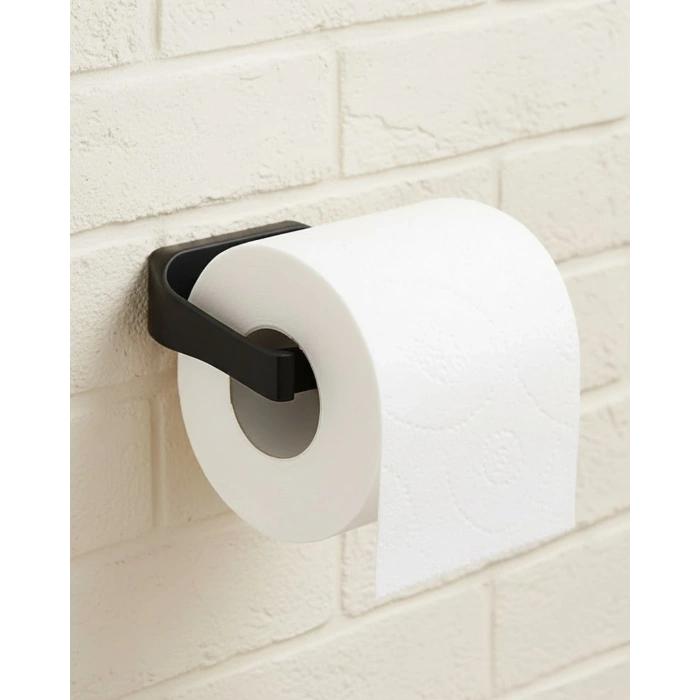 Mey İthalat® Şık Tasarım Siyah Tuvalet Kağıdı Askılığı Peçetelik