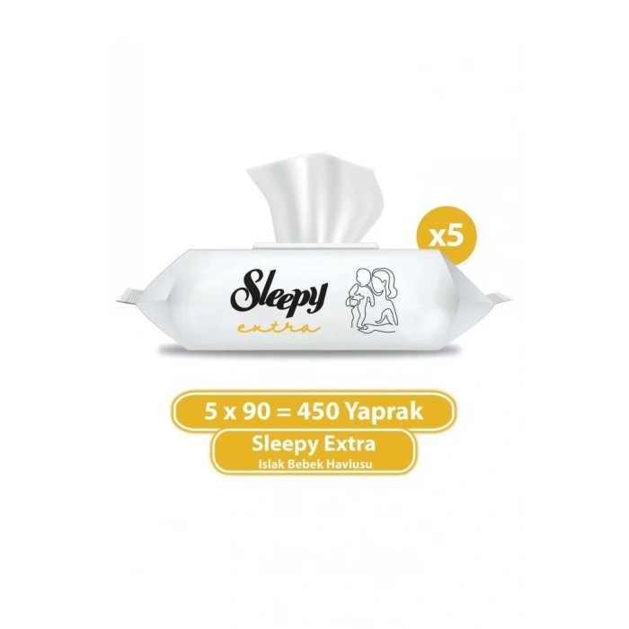 BFS   Sleepy Ekstra Islak Havlu Mendil 5x90 450 Yaprak