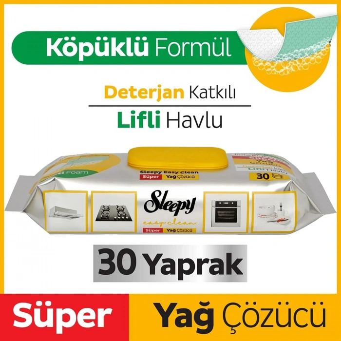 BFS   Sleepy Yüzey Temizlik Havlusu 30 Adet Yağ Çözücü