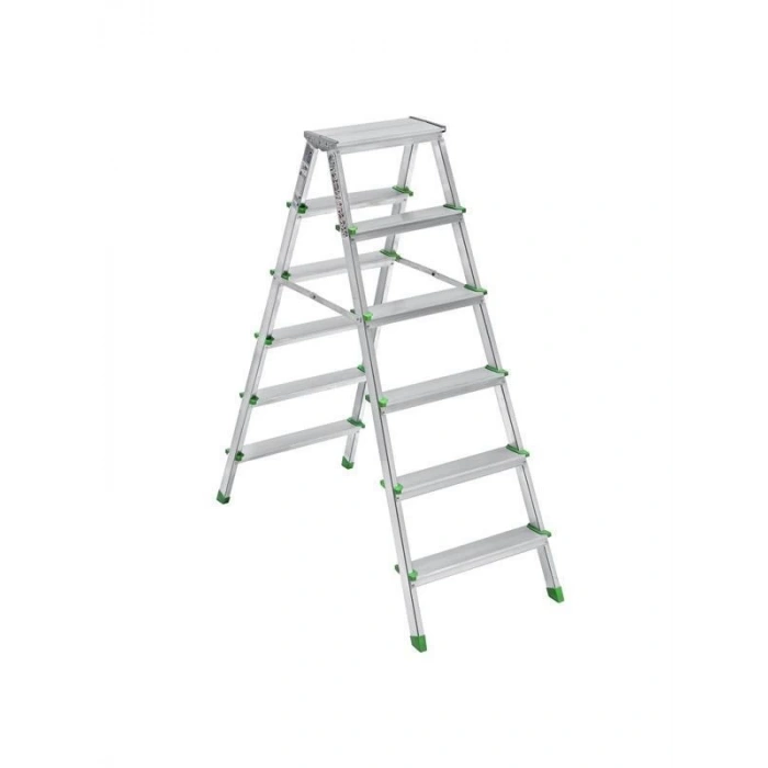 Mey İthalat® SM Saraylı 6+6 Çift Taraflı Alüminyum Merdiven