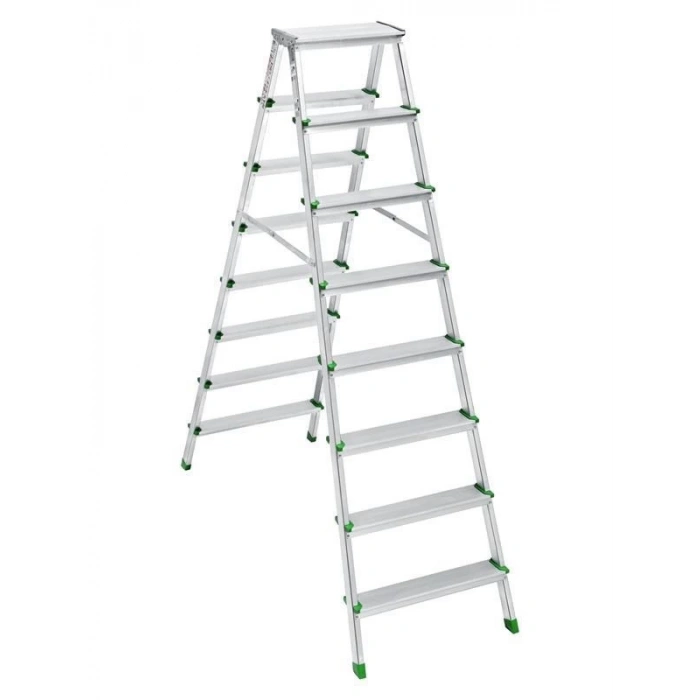 Mey İthalat® SM Saraylı 8+8 Çift Taraflı Alüminyum Merdiven