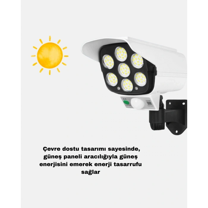 BFS Solar Bahçe Aydınlatması Su Geçirmez IP66 PIR Sensörlü Uzun Çalışma Süreli