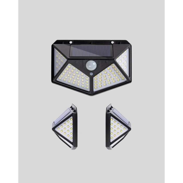 BFS Solar Bahçe Lambası 100 LED Hareket Sensörlü Güneş Enerjili Aydınlatma