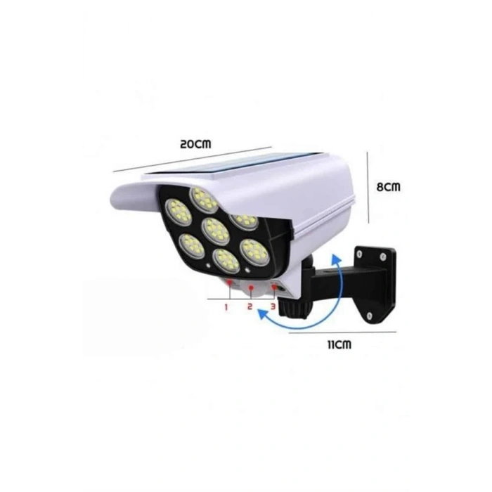BFS Solar Bahçe Lambası Uzaktan Kumandalı Kamera Görünümlü Hareket Sensörlü