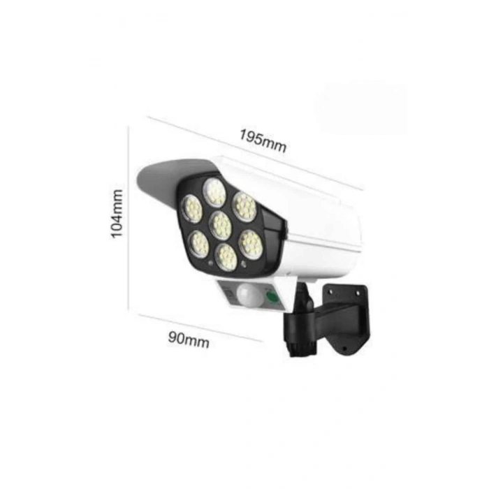 BFS Solar Lamba Kamera Görünümlü Duvar Lambası Dönebilen Bahçe Aydınlatması