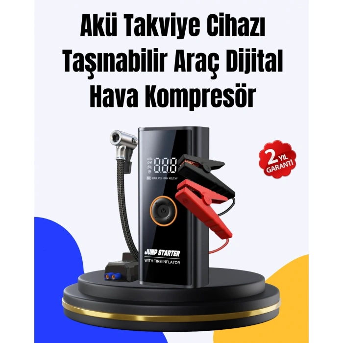 BFS SOS Fenerli Akü Takviye Cihazı Dijital Kompresör Powerbank