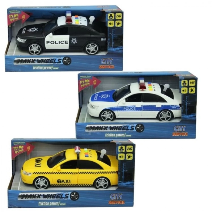 BFS   Sunman 1:16 Sesli Işıklı Polis ve Taksi