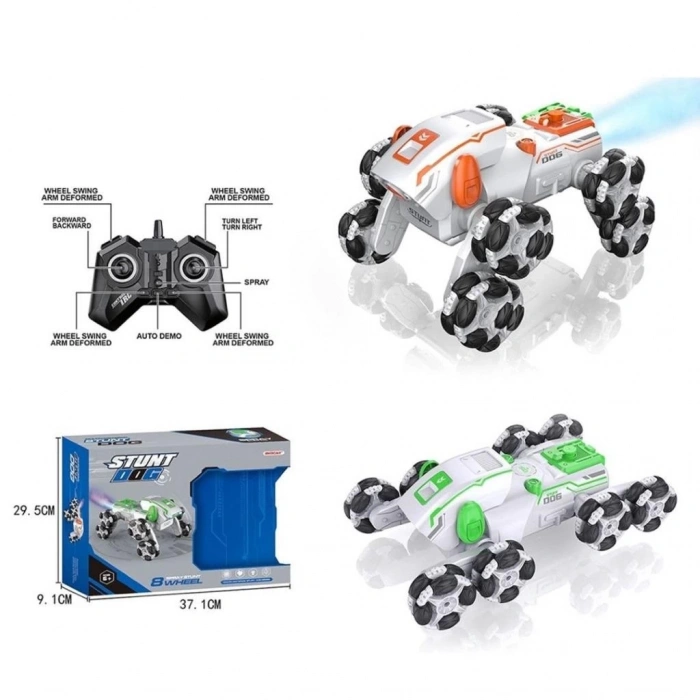 BFS   SYR-666-820 Kumandalı Buharlı 8 Teker Stunt Köpek Araba -Vardem Oyuncak