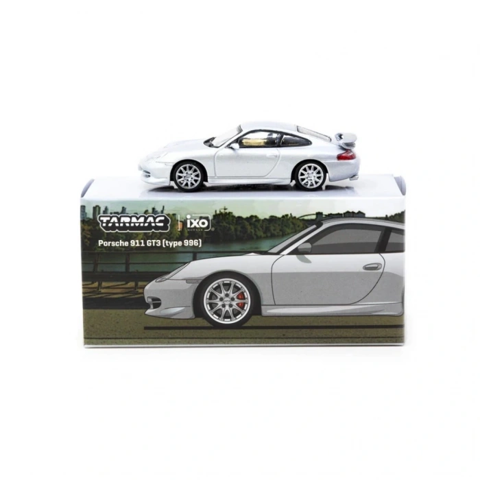 BFS  Tarmac Works X iXO Models 1/64 Porsche 911 GT3 (type 996) Silver