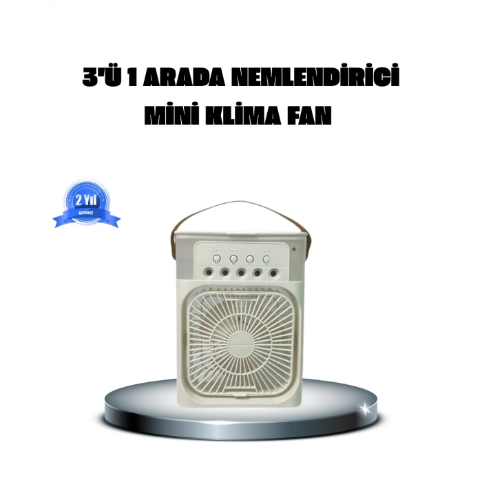 BFS Taşınabilir Mini Klima Fan 3’ü 1 Arada Soğutucu, Nemlendirici ve Gece Lambası