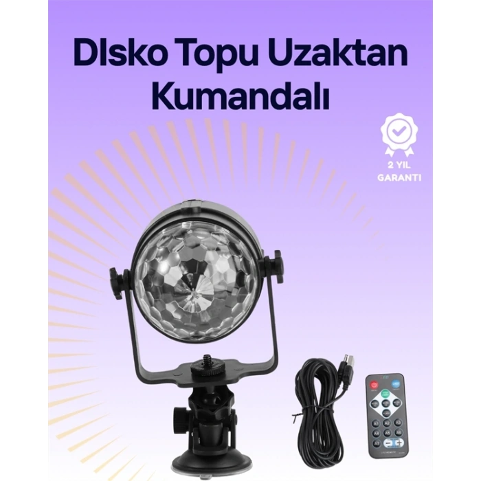 BFS Taşınabilir ve Dayanıklı Plastik Kristal LED Disko Işığı