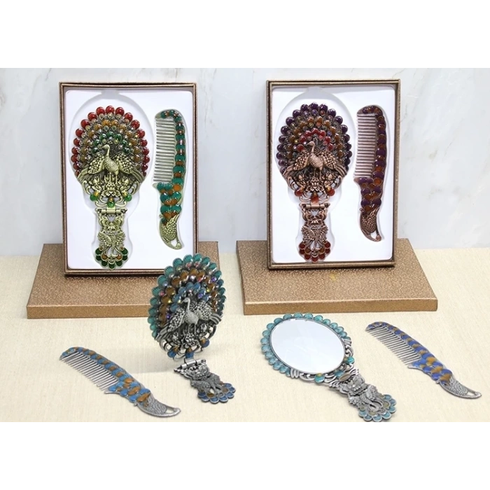 BFS Tavuskuşu Katlanabilir Ayna Ve Tarak Seti Büyük Boy Alk4913