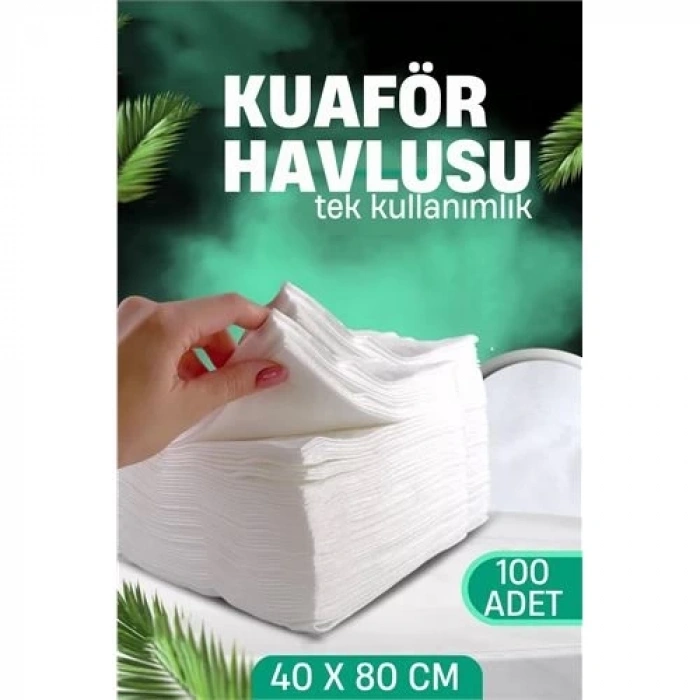 BFS Tek Kullanımlık Kuaför Havlusu - Berber Havlusu Spa Havlusu Medikal Havlu 100 Ad