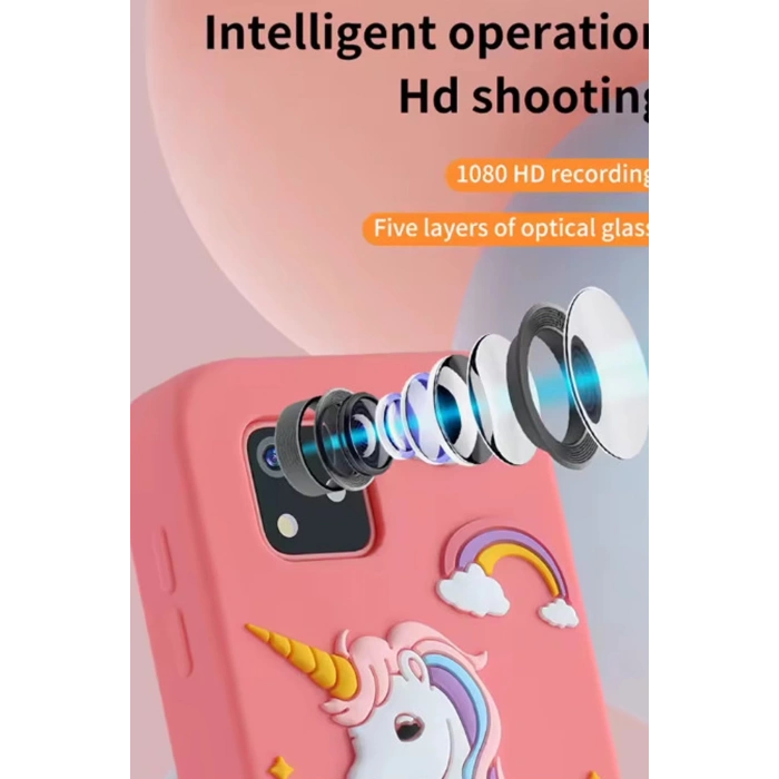 BFS Telefon Modelli Çocuk Dijital Fotoğraf Makinası Çift Kameralı Dokunmatik Ekran 2.0 Ekran