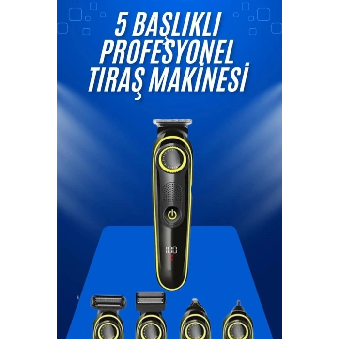 BFS Tıraş Makinesi Şarjlı 5 Başlıklı Burun ve Kulak Temizleme