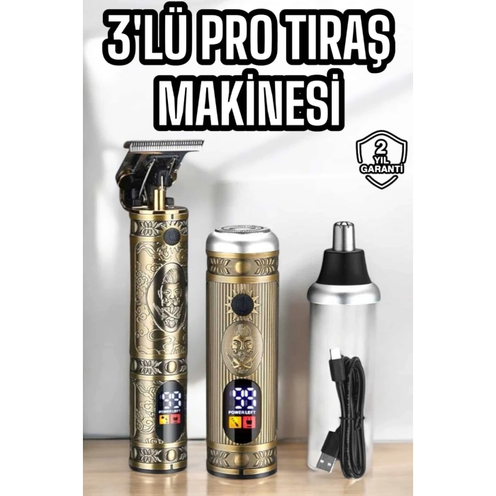 BFS Tıraş Makinesi Üç Başlıklı Saç Sakal ve Vücut Tıraşına Uygun