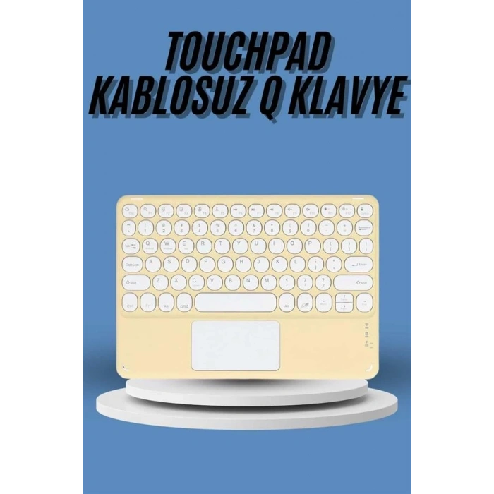 BFS Touchpad Tüm Cihazlara Uyumlu Bluetooth Klavye Touchpad Slim Kablosuz Wifi Q Klavye