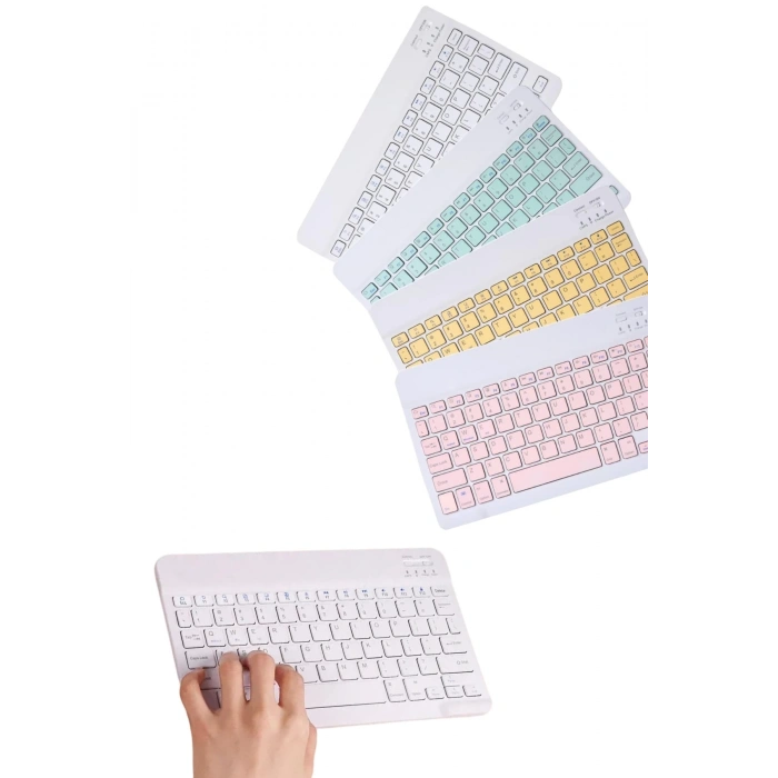 BFS Uyumlu Kablosuz Bluetooth Şarj Edilebilir Mini Q Klavye