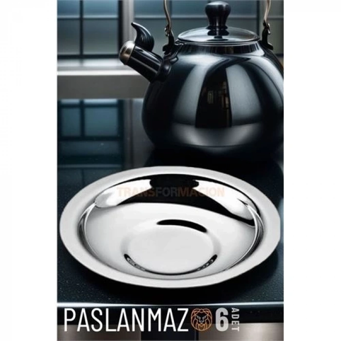 BFS Veneta 6 Adet Metal Çay Tabağı Seti