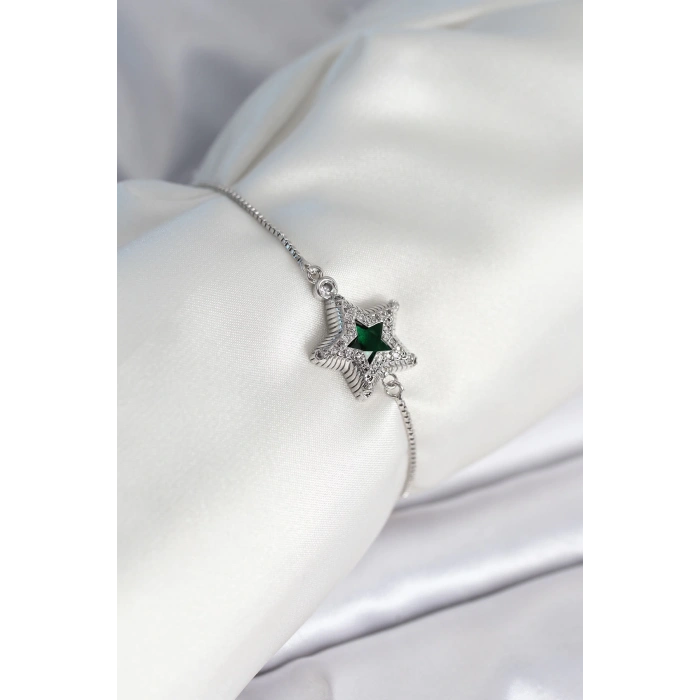 BFS Yıldız Model Asansörlü Gümüş Renk Kadın Bileklik