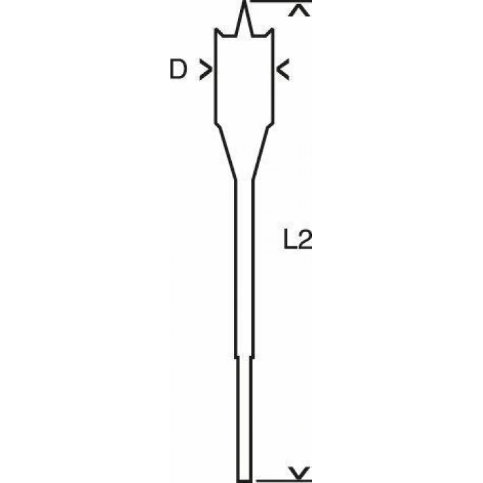 Bosch 18X152 Altıgen Yassı Ahşap Maktap Ucu