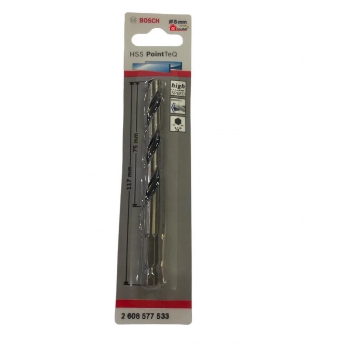 Mey İthalat® Bosch Pointteq Altıgen Şaftlı Hss Matkap Ucu 8 mm
