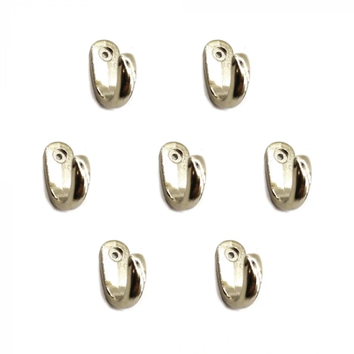 Büyük Tekli Fincan Askı, Dekor Askısı - Nikel, 100 Adet, 12x23x30 Mm