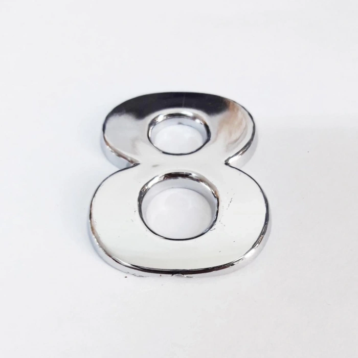 Cemax 8 Rakamı 3,75 cm Krom Yapışkanlı