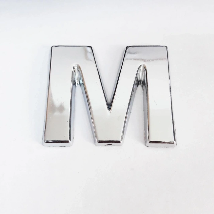 Cemax M Harfi  3,75 cm Krom Yapışkanlı