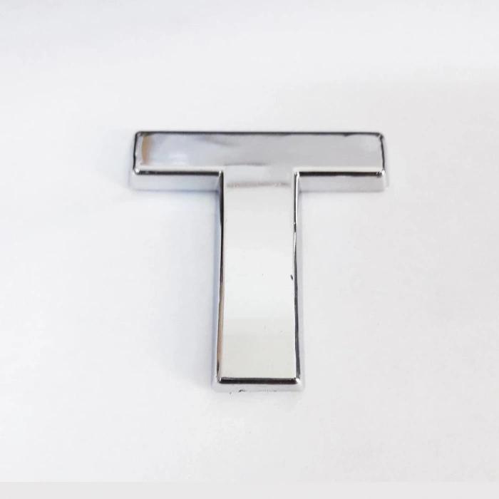 Cemax T Harfi  3,75 cm Krom Yapışkanlı