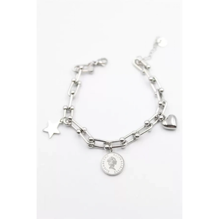 Charm Tfn Zincir Bileklik - Gümüş