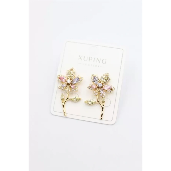 Çiçek Küpe - Altın