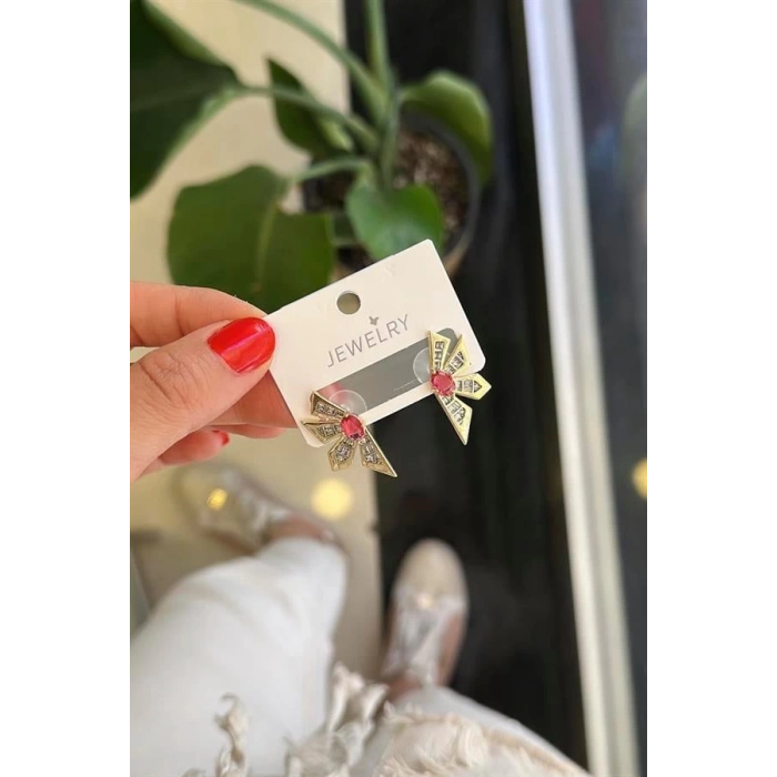 Çiçek Küpe - Pembe