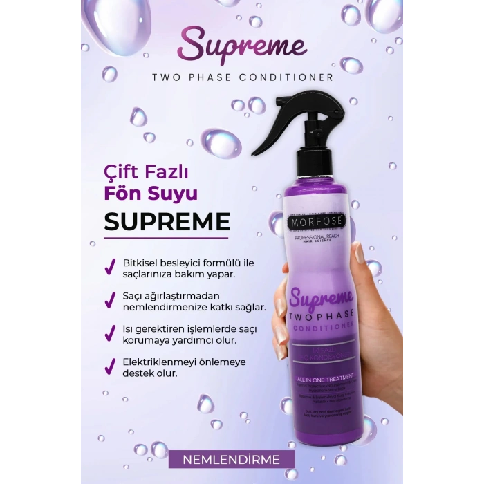 Çift Fazlı Supreme Kondisyoner Fön Suyu 400 ML - mrfs