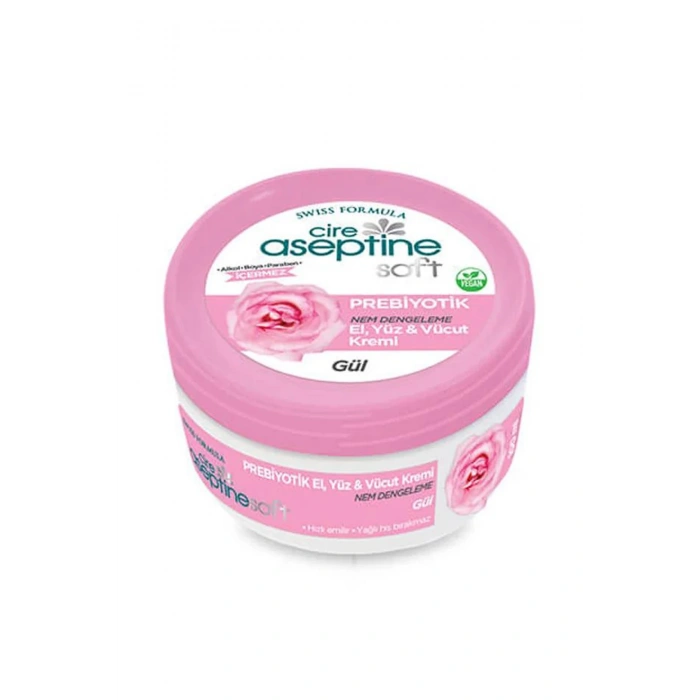 Cire Aseptine Soft Gül Özlü Nem Dengeleyici , Besleyici Prebiyotikli Krem 100 ml