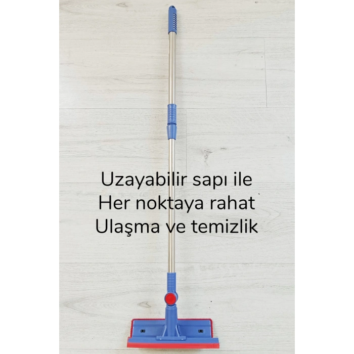 Çok Amaçlı Cam Silme Fırçası - Silikon Uçlu Çekçek - Tüy Toplayıcı Döner Başlıklı