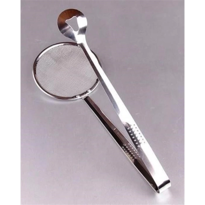 Çok Amaçlı Süzgeçli Paslanmaz Metal Haşlama Ve Kızartma Maşası