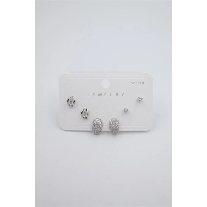 Çoklu Set Küpe - Gümüş