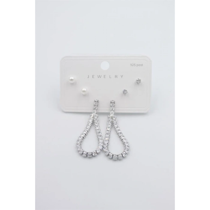 Çoklu Set Küpe - Gümüş