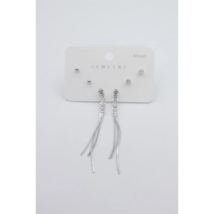 Çoklu Set Küpe - Gümüş