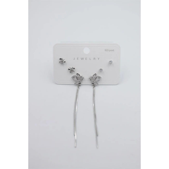 Çoklu Set Küpe - Gümüş