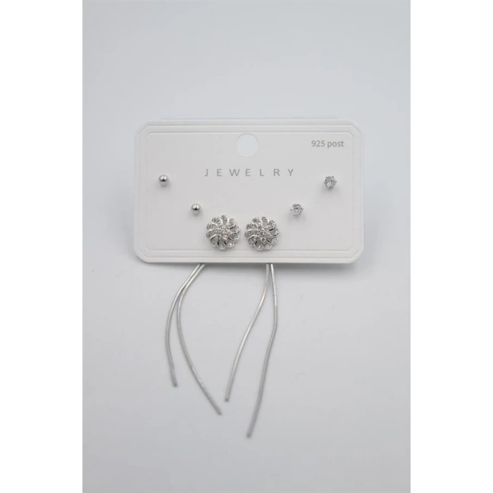 Çoklu Set Küpe - Gümüş